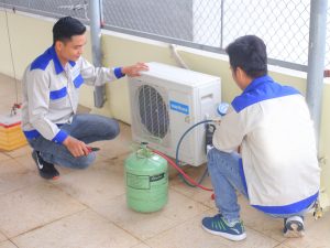 Agile and economical installation of air conditioning gas pipes