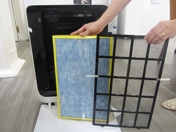 Replace the filter on the air purifier