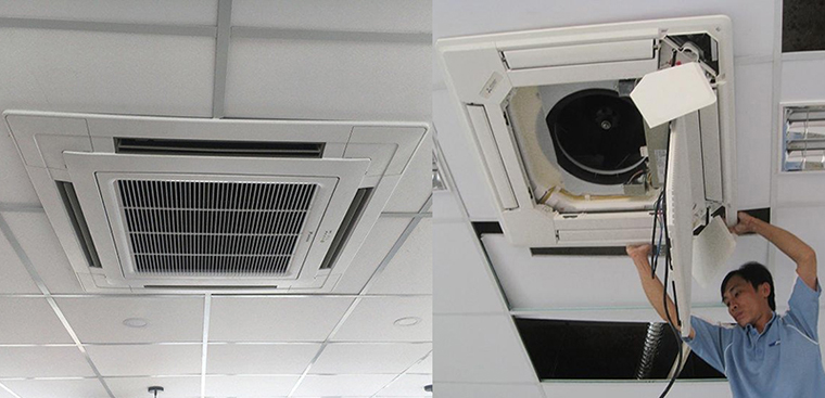 Why should the ceiling air conditioner be cleaned periodically?